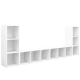 TV Cabinets 4 pcs White 107x35x37 cm Engineered Wood