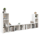 TV Cabinets 4 pcs White 107x35x37 cm Engineered Wood - Side View