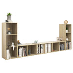 4 Piece TV Cabinet Set Sonoma Oak 107x35x37 cm Engineered Wood