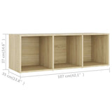 4 Piece TV Cabinet Set Sonoma Oak 107x35x37 cm Engineered Wood - Low Angle