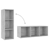 TV Cabinets 4 pcs Concrete Grey 107x35x37 cm Engineered Wood