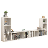 TV Cabinets 4 pcs High Gloss White 107x35x37 cm Engineered Wood
