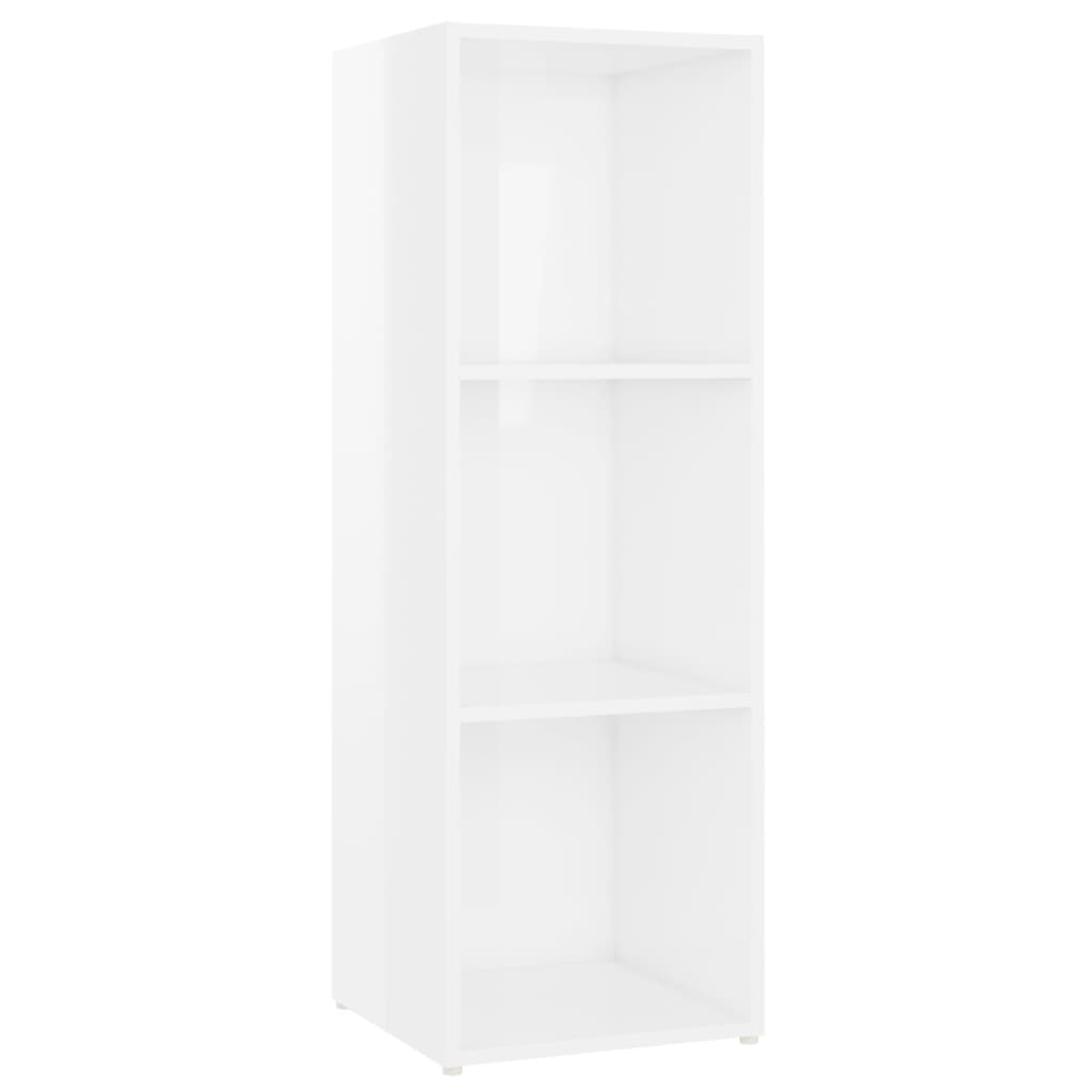 TV Cabinets 4 pcs High Gloss White 107x35x37 cm Engineered Wood