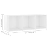 TV Cabinets 4 pcs High Gloss White 107x35x37 cm Engineered Wood - Low Angle