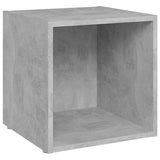 6 Piece TV Cabinet Set Concrete Grey Engineered Wood - Rear View