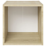 3 Piece TV Cabinet Set White and Sonoma Oak Engineered Wood - Extra Image