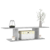 Wall Mounted TV Cabinet Concrete Grey 103x30x26.5 cm - Side View