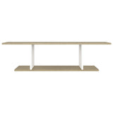 Wall Mounted TV Cabinet White and Sonoma Oak 103x30x26.5 cm - Top-Down View