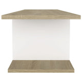 Wall Mounted TV Cabinet White and Sonoma Oak 103x30x26.5 cm - 45-Degree Angle