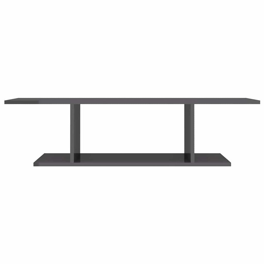 Wall Mounted TV Cabinet High Gloss Grey 103x30x26.5 cm