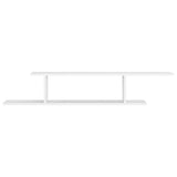 Wall-Mounted TV Shelf White 125x18x23 cm Engineered Wood - 45-Degree Angle
