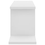 Wall-Mounted TV Shelf White 125x18x23 cm Engineered Wood - Rear View
