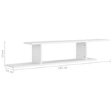 Wall-Mounted TV Shelf White 125x18x23 cm Engineered Wood - Close-Up Angle