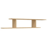 Wall-Mounted TV Shelf Sonoma Oak 125x18x23 cm Engineered Wood - Front View