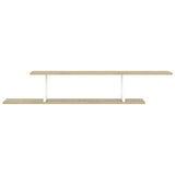 Wall-Mounted TV Shelf White & Sonoma Oak 125x18x23 cm Engineered Wood - 45-Degree Angle