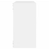 Wall Cube Shelves 2 pcs White 30x15x30 cm - Close-Up Angle