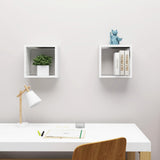 Wall Cube Shelves 2 pcs White 30x15x30 cm - Extra Image