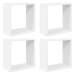 Wall Cube Shelves 4 pcs White 30x15x30 cm