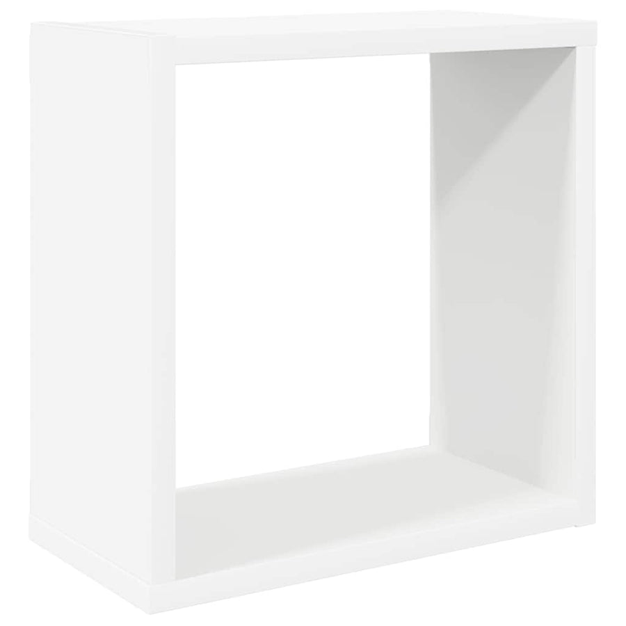Wall Cube Shelves 4 pcs White 30x15x30 cm