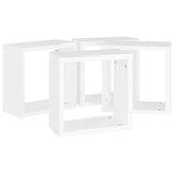 Wall Cube Shelves 4 pcs White 30x15x30 cm - Rear View