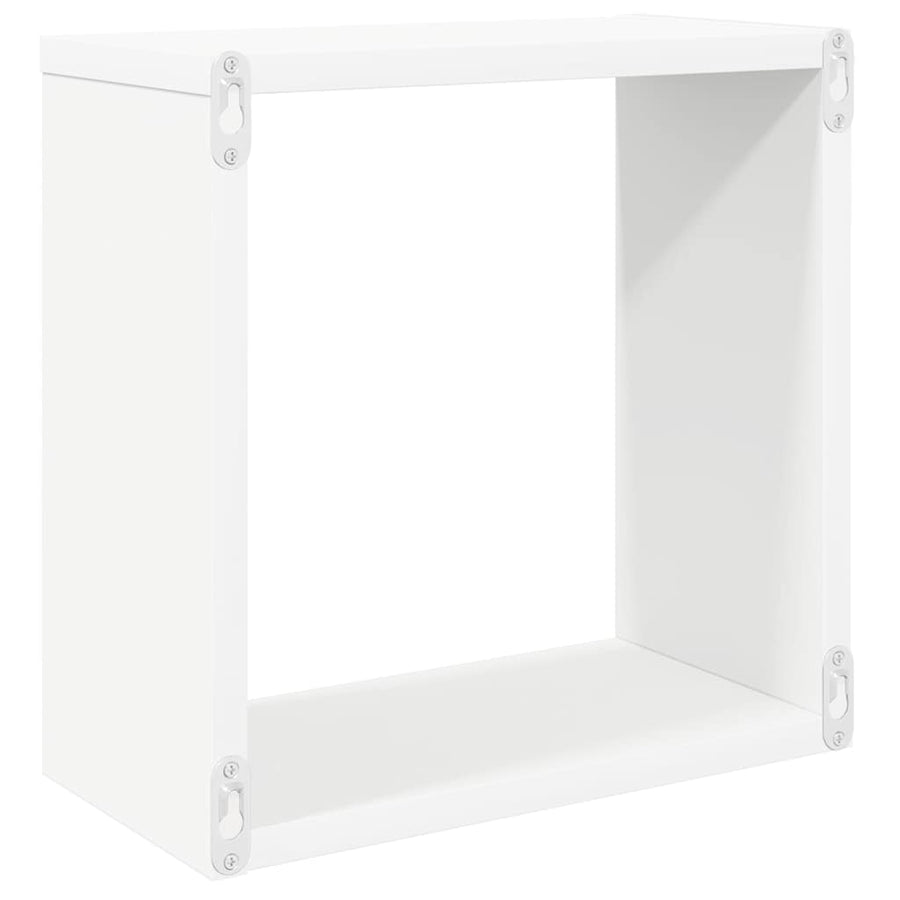 Wall Cube Shelves 4 pcs White 30x15x30 cm