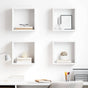 Wall Cube Shelves 4 pcs White 30x15x30 cm