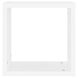 Wall Cube Shelves 6 pcs White 30x15x30 cm - Low Angle