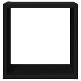 Wall Cube Shelves 2 pcs Black 30x15x30 cm - Rear View
