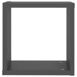 Wall Cube Shelves 2 pcs Grey 30x15x30 cm
