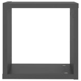 Wall Cube Shelves 2 pcs Grey 30x15x30 cm - Low Angle