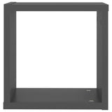 Wall Cube Shelves 4 pcs Grey 30x15x30 cm - Low Angle