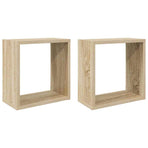 Wall Cube Shelves 2 pcs Sonoma Oak 30x15x30 cm