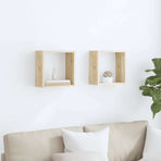 Wall Cube Shelves 2 pcs Sonoma Oak 30x15x30 cm