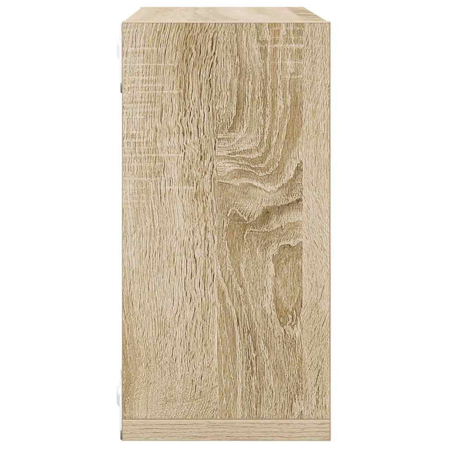 Wall Cube Shelves 2 pcs Sonoma Oak 30x15x30 cm