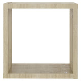 Wall Cube Shelves 2 pcs Sonoma Oak 30x15x30 cm - Low Angle