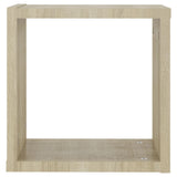 Wall Cube Shelves 4 pcs Sonoma Oak 30x15x30 cm - Low Angle