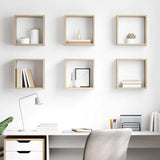 Wall Cube Shelves 6 pcs Sonoma Oak 30x15x30 cm