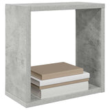 Wall Cube Shelves 2 pcs Concrete Grey 30x15x30 cm