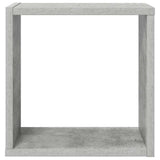 Wall Cube Shelves 2 pcs Concrete Grey 30x15x30 cm