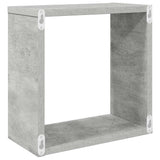 Wall Cube Shelves 2 pcs Concrete Grey 30x15x30 cm