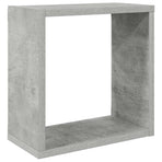 Wall Cube Shelves 4 pcs Concrete Grey 30x15x30 cm