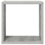 Wall Cube Shelves 4 pcs Concrete Grey 30x15x30 cm