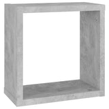 Wall Cube Shelves 4 pcs Concrete Grey 30x15x30 cm - Close-Up Angle