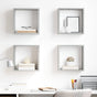 Wall Cube Shelves 4 pcs Concrete Grey 30x15x30 cm