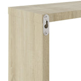 Wall Cube Shelves 4 pcs White and Sonoma Oak 30x15x30 cm - Extra Image