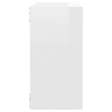 Wall Cube Shelves 2 pcs High Gloss White 30x15x30 cm