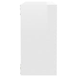 Wall Cube Shelves 2 pcs High Gloss White 30x15x30 cm - Extra Image