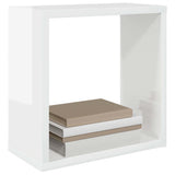 Wall Cube Shelves 4 pcs High Gloss White 30x15x30 cm