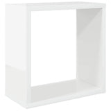 Wall Cube Shelves 4 pcs High Gloss White 30x15x30 cm