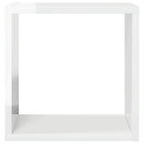 Wall Cube Shelves 4 pcs High Gloss White 30x15x30 cm